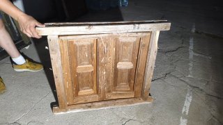 Ventana de madera rústica 70x70