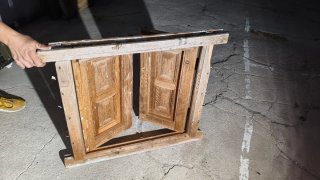 Ventana de madera rústica 70x70