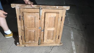 Ventana de madera rústica 70x70