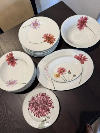 Colección Porcelana Flores Vajilla