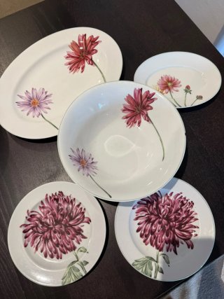 Colección Porcelana Flores Vajilla