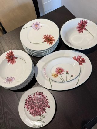 Colección Porcelana Flores Vajilla