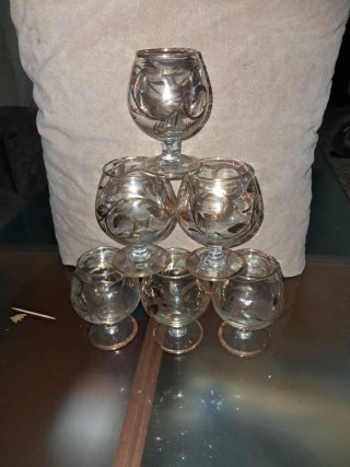 Juego 6 Copas Vinagre Licores