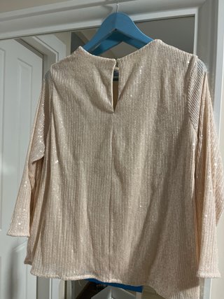 Camiseta H&M Lentejuelas Talla XL Dorada