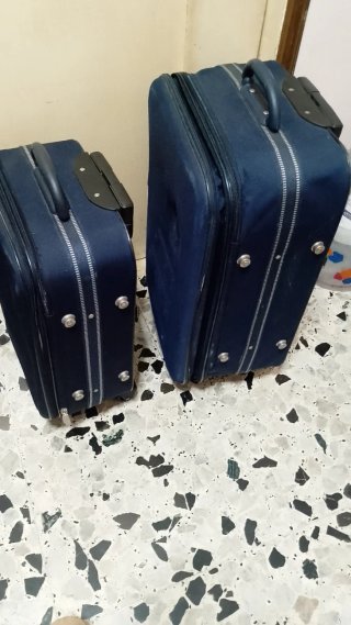 Set 2 Trolley Blu