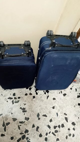 Set 2 Trolley Blu