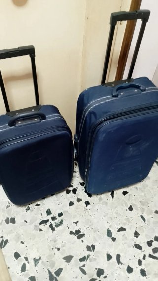 Set 2 Trolley Blu