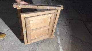 Marco de ventana de madera 70x60 cm