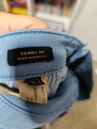 Pantalón Skinny Mujer Massimo Dutti Azul