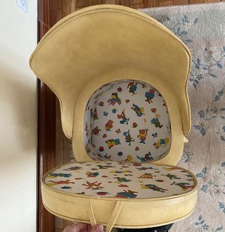 Descalzadora vintage con almacenaje polipiel beige