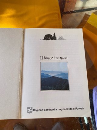 Libro manuale “Il bosco in tasca” anno 1985