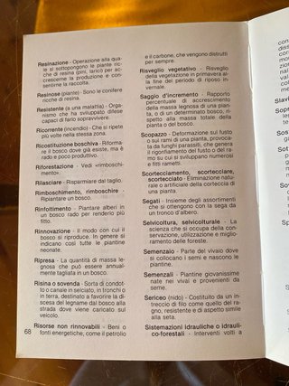 Libro manuale “Il bosco in tasca” anno 1985