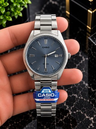 Reloj Casio Acero Inox Azul/Plata