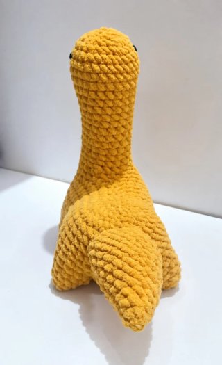 Dinosauro Amigurumi Giallo Senape