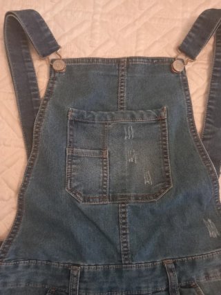 Salopette corta in denim donna