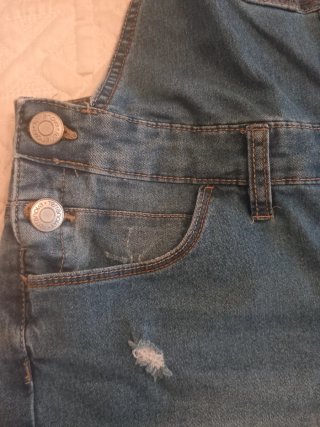Salopette corta in denim donna