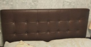 Cabezal cama polipiel marrón