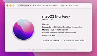 Mac mini Late 2014 macOS Monterey