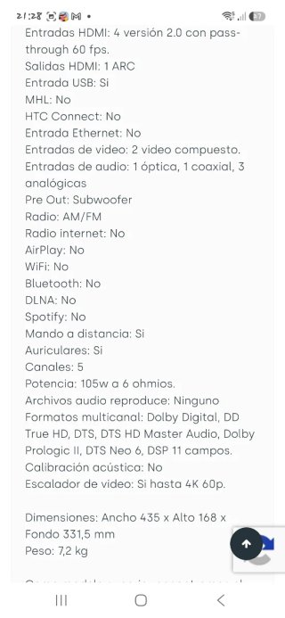 Amplificador Pioneer VSX-329 AV Receiver Negro