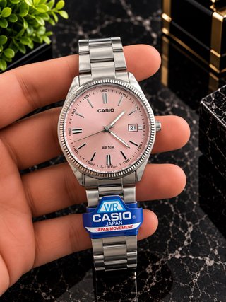 Reloj Casio Acero Inox Esfera Rosa
