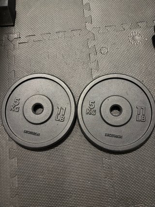 2 discos de pesa 5 kg Decathlon