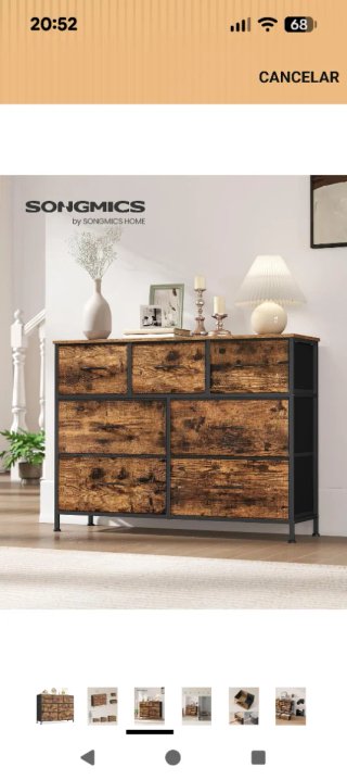 Cajonera Madera y Metal Vintage