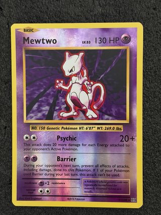 Mewtwo Reverse Holo Evoluzioni Pokemon TCG Vintage