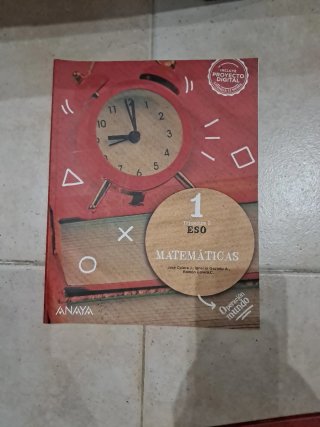 Matemáticas 1 ESO editorial Anaya