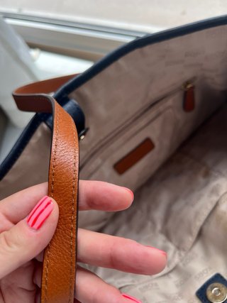 Bolso Michael Kors Rayas Azul y Blanco