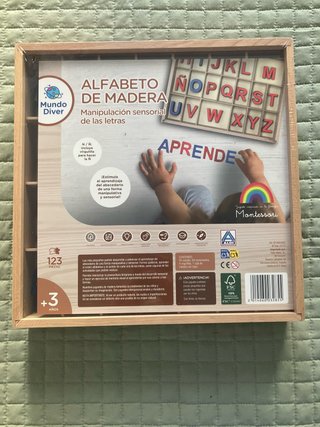 Abecedario Montessori Madera 123 Piezas