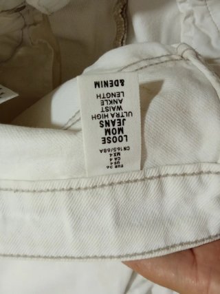 Jeans da pesca a vita alta taglia 36
