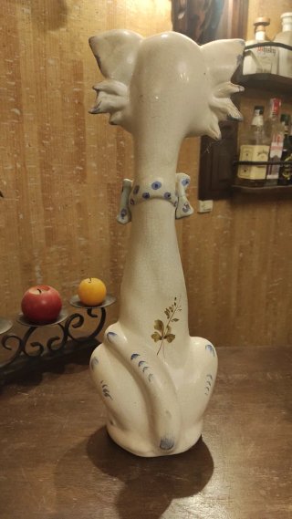 Gato de Porcelana Italiano Mid Century