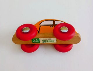Vilac Macchinina Legno Arancione