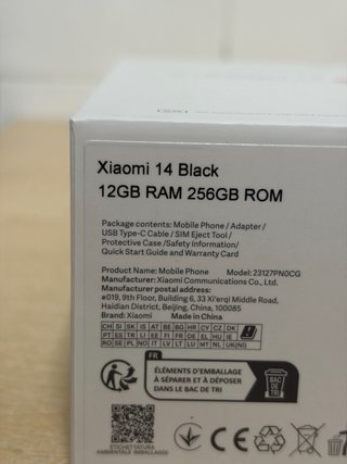 Xiaomi 14 256GB Negro