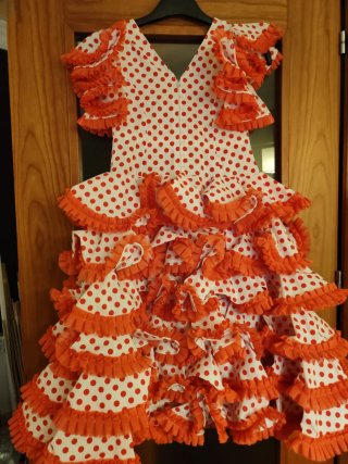 Vestido Flamenca sevillanas Niña 3-4 años