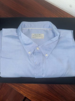 Camisa Emidio Tucci Oxford Clásica Azul
