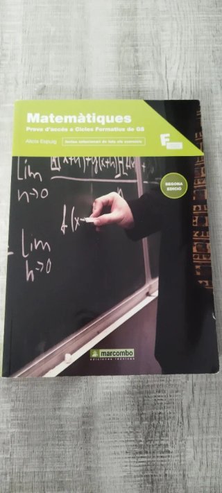 Libro matemáticas, acceso grado superior, catalán.