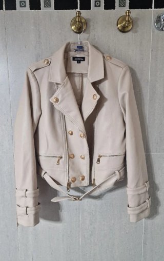Chaqueta motera Biker  Beige Talla M