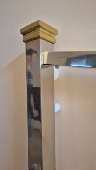 Cabecero metálico dorado y cromado