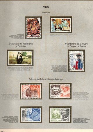 Colección Sellos España 1986