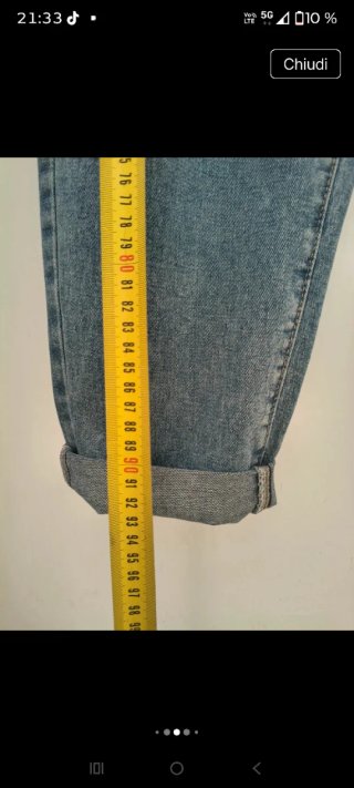 Jeans Mochy vita alta con cintura