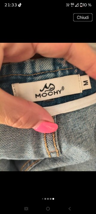 Jeans Mochy vita alta con cintura