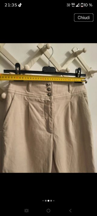 Pantaloni beige  di cotone 19.70