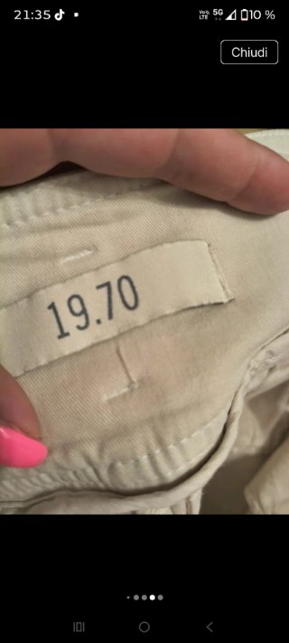 Pantaloni beige  di cotone 19.70