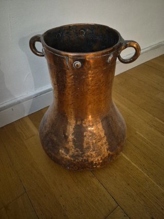 Antigua Herrada de Cobre Siglo XIX / Tinaja
