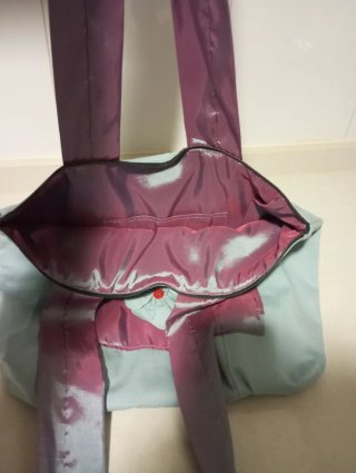 Bolso de tela con flor