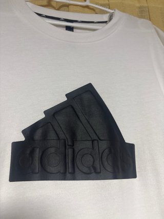 Camiseta Adidas Blanca Logo Negro