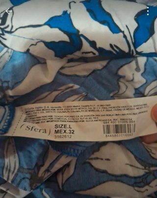 Vestido Sfera floral azul e branco tam L