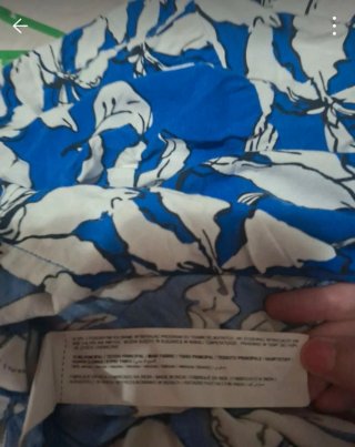 Vestido Sfera floral azul e branco tam L