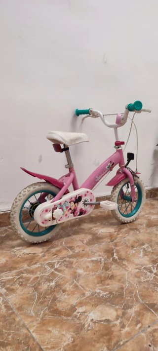 Bicicleta infantil Minnie Mouse rosa